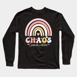 Chaos Coordinator Groovy Teacher Appreciation Back To School Long Sleeve T-Shirt